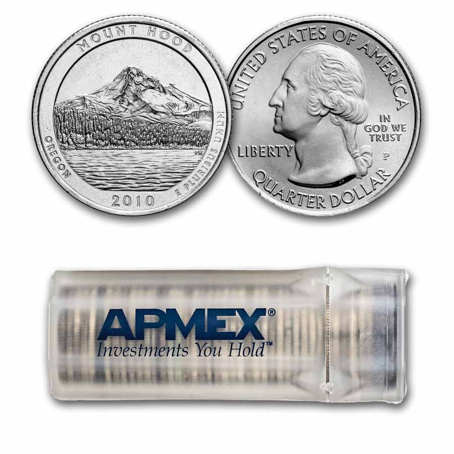 2010-P ATB Quarter Mt. Hood National Forest 40-Coin Roll BU